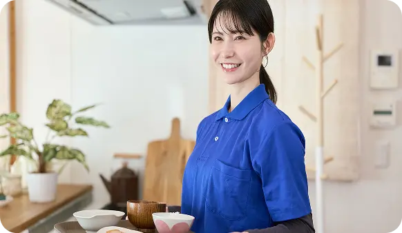調理をしている様子